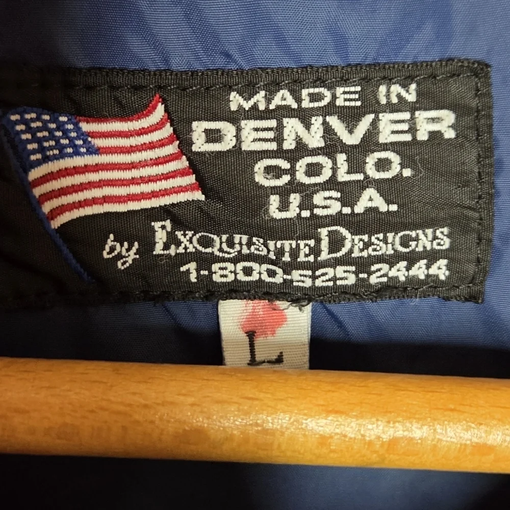 Vintage Bud Light Racing Navy Blue Red & White Jacket Size Large - Picture 6 of 9